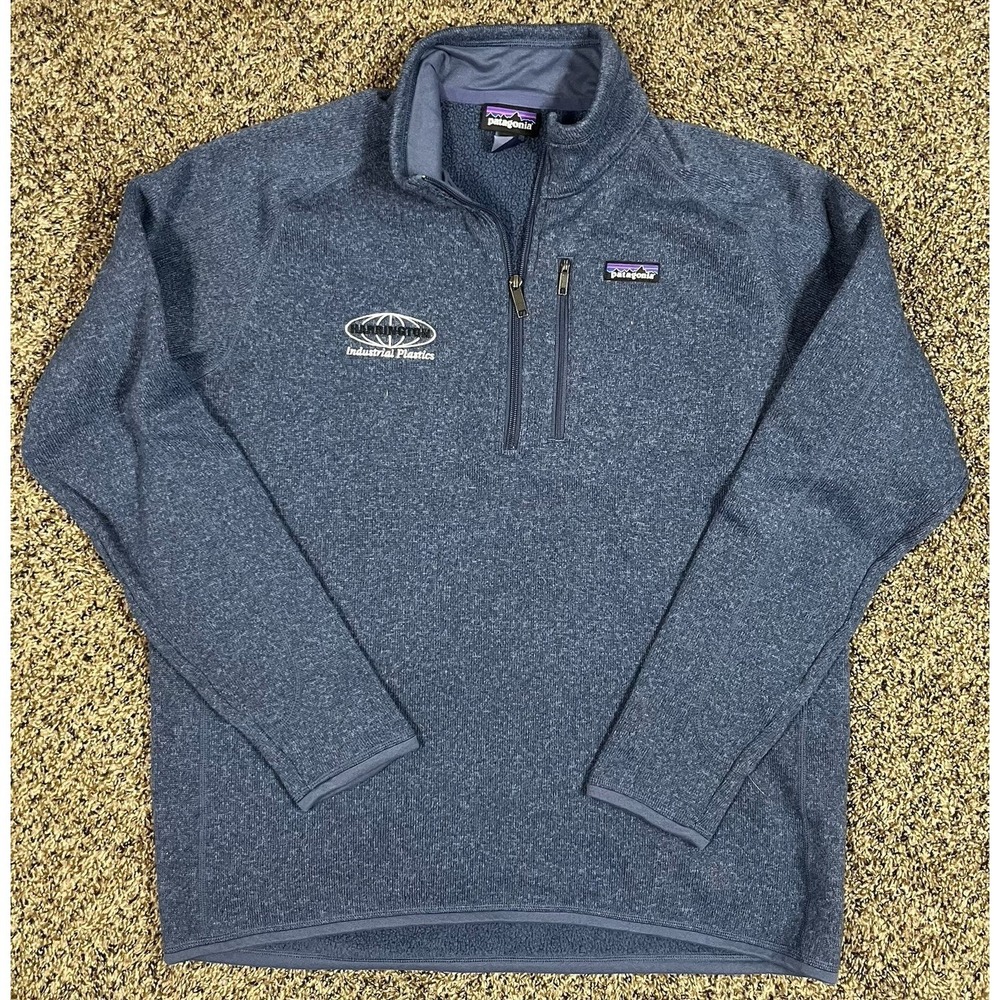 Patagonia Better Sweater Men's‎ Sz XL 1/4 Zip Fleece Pullover Blue Outdoor